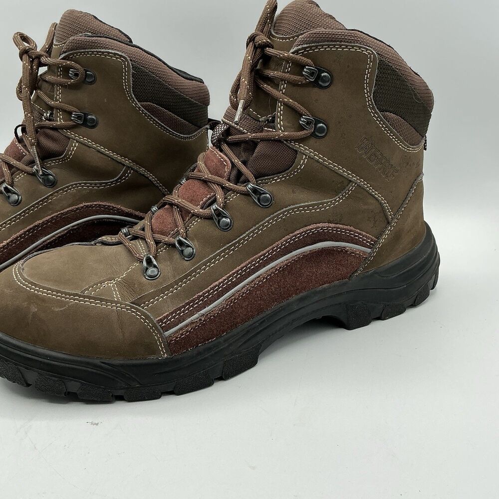 Work Zone Waterproof Steel Toe Work Boots Brown Men’s Size 12 ASTM F2413-11